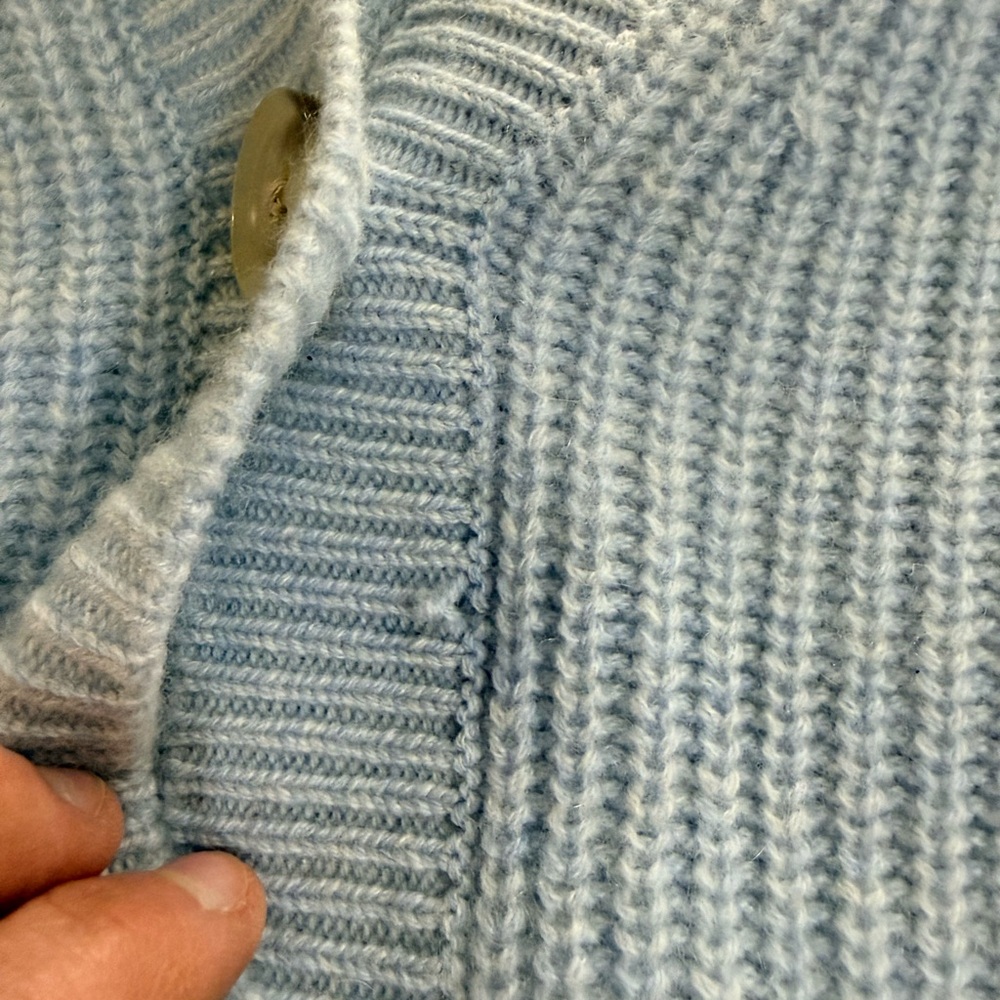 Haven Well Within Cashmere Shaker Stitch Cardigan Blue Size XXL - See descrip - Picture 7 of 8